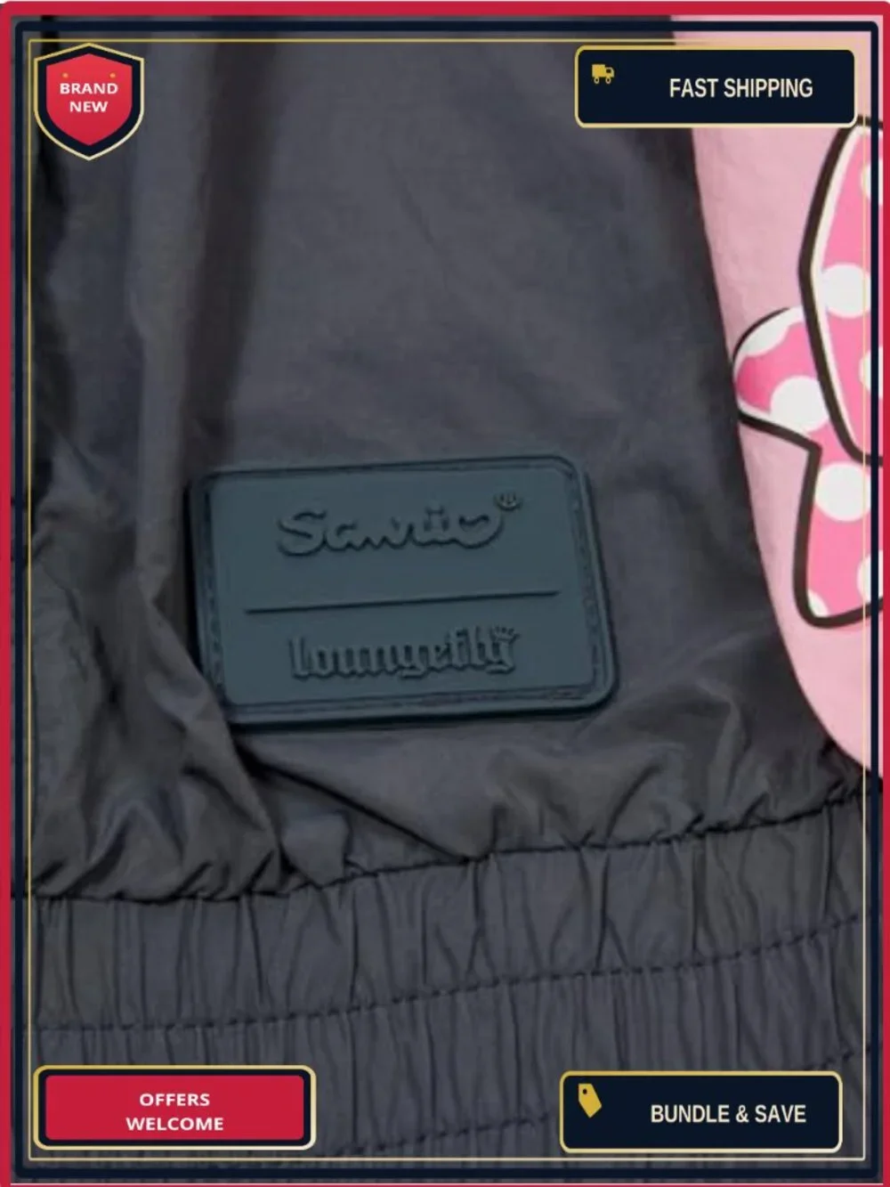 100% Nylon Half-Zip Windbreaker Jacket Unisex S-3X Sanrio